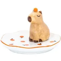 Sass & Belle Schmuckablage Schmuckteller Capybara Highland Cow (Keramik, 1 St., Schmucktablett), ca. Ø 10 cm x 6 cm