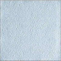 Ambiente Luxury Paper Products Papierserviette, Servietten Papier 33x33cm Elegance geprägt 15 Stück Hellblau