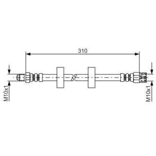 Bosch Bremsschlauch hinten Audi VW 1987476217