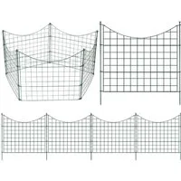 Clanmacy Gartenzaun 5X/10X Teichzaun GRÜN Garten Draht Gartenzaun Freilauf Teichschutzzaun