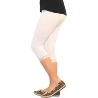 SYS Caprileggings Mädchen Kinder Leggings Leggins Capri 3/4 Spitze Hose kurz Baumwolle