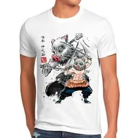 style3 T-Shirt Inosuke Sumi-E demon slayer anime japan manga cosplay