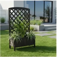 Melko Blumenkasten Rankkasten Blumenkasten Rankgitter Holz Schwarz 72x30x120 cm (Stück), Langlebig