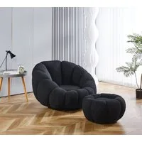 alesvelt Drehsessel Kürbis Sessel 360° Drehfunktion Relaxsessel inkl. Hocker (Set, 2-St), 360° Drehfunktion