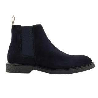 Boss - Geprägt Stiefeletten für Herren, Wildleder, Stichdetail (Dunkelblau)