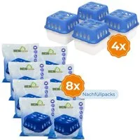 Meinposten Luftentfeuchter Raumentfeuchter 4x + 8x 400g Nachfüllpacks