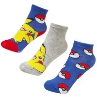 POKÉMON Langsocken Pokemon Pikachu Pokeball Kinder lange Socken 3er Pack Gr. 23-34 (3-Paar)