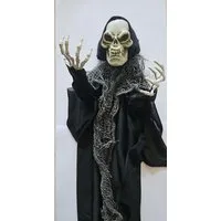 Fries Dekohänger XXL Halloween Deko Skelett Totenkopf Hänger 70 cm Bewegliche Hände, 70 cm Hoch
