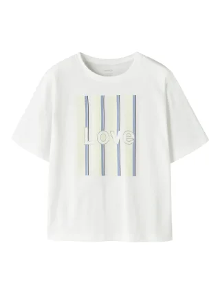 NAME IT - NKFFALALA SS NREG TOP BOX Bright White - Gr. - 140