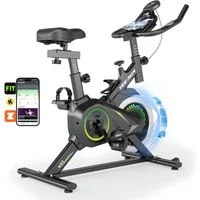 YEE RUN Heimtrainer Fahrrad mit App, Stationary Bike, 100% einstellbarer Magnetwiderstand, Heimtrainer Fahrrad, Fitness-Apps per Smart phone/Tablet