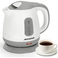 Aigostar Wasserkocher Mini Wasserkocher Klein 1L, Reisewasserkocher mit Abnehmbarer Filter, 1 l, 1100,00 W, BPA-Frei, Niedriger Stromverbrauch, Kompakt & Leicht, für Reisen