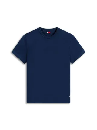 Tommy Hilfiger - T-Shirt mit Waffelstruktur blau - Gr. - S