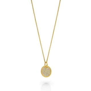 Orphelia 'Bella' Damen 925 Sterling Silber Kette mit Anhänger - Gold ZH-7565/G