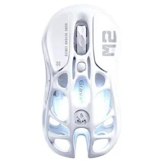 Gravastar Mercurys M2 Gaming Mouse PAW3395 Sensor Tri-mode Skeletal Frame Design RGB Lights 26000DPI 5 Programmable Butt