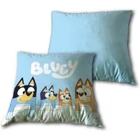 Aymax sprl Dekokissen Bluey 1 Stück Cushion Velboa Dekokissen 35 × 35 cm mit Rückentasche