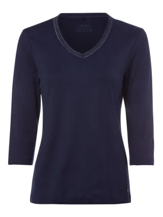 Olsen - T-Shirt Long Sleeves power navy - Gr. - 42