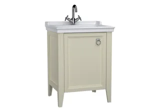 VitrA Valarte Set 65 cm Möbelwaschtisch + Waschtischunterschrank 1 Tür Türanschlag links Matt,62152 62152