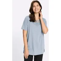 Sieh an! T-Shirt Longshirt Kurzarm