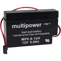 Powery Bleiakku multipower MP0.8-12H für Motor-Taster Bleiakkus 800 mAh (12 V)