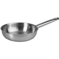 ONVAYA Bratpfanne Edelstahlpfanne, Wok, Bratpfanne, Induktion, Edelstahl