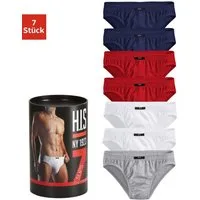 H.I.S Slip Unterhosen für Herren (Dose, 7-St) aus Baumwoll-Mix in einer Dose verpackt