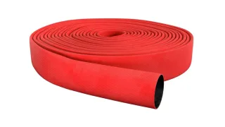 Feuerlöschschlauch | OSW Fire | 3" - B/75 mm | rot | mit oder ohne Kupplung | B-Storz | UV-beständig | sehr leicht | flexibel | pflegeleicht