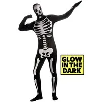 Rubie´s Kostüm Skelett Ganzkörperkostüm Glow in the Dark, Ganz schön gruselig, wenn die Knochen im Dunkeln leuchten!