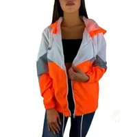 Worldclassca Windbreaker Worldclassca Damen Windbreaker Festival Jacke 90s Blouson Regen Kapuzenjacke Sport Hoodie Übergangsjacke Wasserabweisend XS-XL