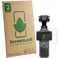 ScreenLeaf Displayschutzfolie Schutzfolie für DJI Osmo Pocket 4 (Display + Linse), 2 Stück, nachhaltiger Displayschutz Schutz Folie Klar Transparent