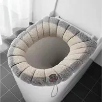 Norvéa Home WC-Deckelbezug Universeller Toilettensitzbezug waschbar - Weicher WC-Sitzbezug, rutschhemmend beschichtet, mit praktischem Griff, kuschelweich, Maschinenwäsche geeignet, Kuschelweich mit hygienischem Griff