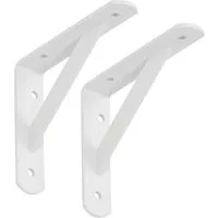 SO-TECH® Wandregalhalter Regalkonsolen mit Querstrebe zur Stabilisierung, 2-tlg., 150 x 125 x 30 mm, weiß, pulverbeschichtet
