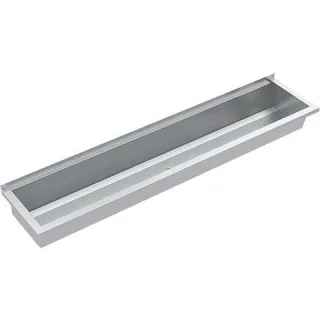 KWC Aquarotter Waschrinne, PLANOX, Edelstahl, W.-Mont., 1800x210x382 mm, o. Arm-bank, 2030043781 2030043781