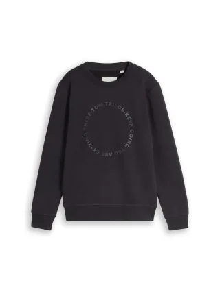 tom tailor kids - Basic Sweatshirt mit Print coal grey - Gr. - 164