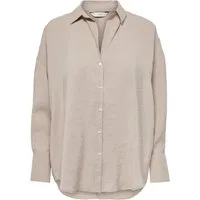 ONLY Blusenshirt locker geschnitten Langarm Knopfleiste für Modal nachhaltig Regular Fit Knopfleiste Langarm unifarben