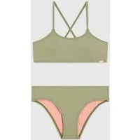 O'Neill Bustier-Bikini ESSENTIALS BRALETTE BIKINI SET mit festen Trägern, gut abdeckendes Höschen
