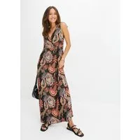 bonprix Maxikleid aus Viskose und Elasthan, ausgestellte Passform, ärmellos