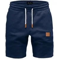 Amaci&Sons Sweatshorts DEVON Shorts Herren Bermuda Sweat Short Hose Regular Fit mit Patch