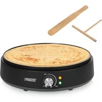 PRINCESS Crêpesmaker, 1200 W, Ø 30 cm, große Backplatte Pancake Maker Crepes-Eisen für Suzettes selber machen