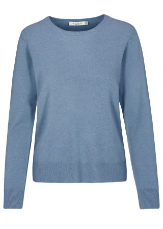 IN LINEA - NOS Pullover, Rundhals 626 denim mel. - Gr. - 40