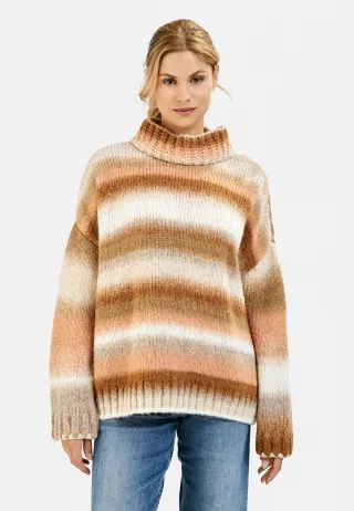 Smith&Soul - High Collar Gradient Pullover nougat print - Gr. - S