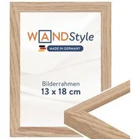 WANDStyle Bilderrahmen H950, Eiche Bilderrahmen 13x18 Holz, Moderner Fotorahmen Eiche 13x18 cm