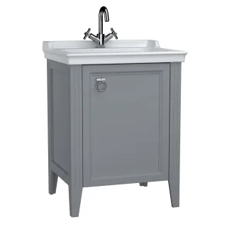 VitrA Valarte Set 65 cm Möbelwaschtisch + Waschtischunterschrank 1 Tür Türanschlag Matt,62260 62260