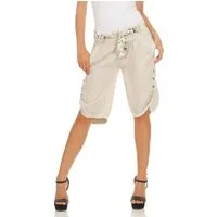 Mississhop Leinenhose Damen-Bermuda-Shorts aus 100 % Leinen – luftig, natürlich & sommerlich
