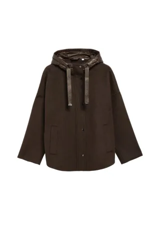 comma - Outdoor-Jacke mit Kapuze braun - Gr. - M