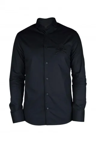 Philipp Plein Diamond Cut LS Skull hemd Schwarz