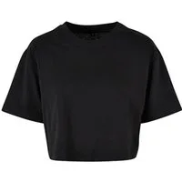 Build Your Brand Rundhalsshirt Kurzes bauchfreies T-Shirt Damen