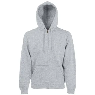 Fruit Of The Loom Herren Premium 70/30 Hooded Zip-Up Sweatshirt / Hoodie (Heather Grey)