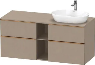Duravit D-Neo Konsolenwaschtischunterbau wandhängend Leinen Matt 1400x550x664 mm - DE4970R04750000 DE4970R04750000