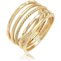 Elli Ring-Set Stapelring Stacking Boho Set (5 tlg) 925 Sterling Silber