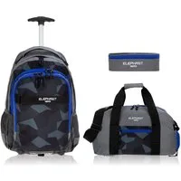 ELEPHANT Schulrucksack Schultrolley Trolley Hero Signature Schulrucksack (3 Teile Set), Rucksacktrolley Schule Rucksack Trolly, Sporttasche, Mäppchen Box +tsm